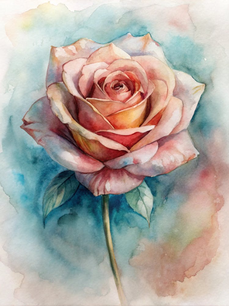 Rose Watercolor Painting 1