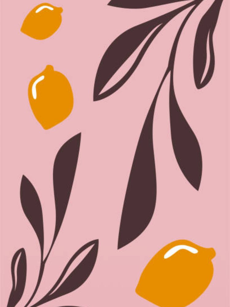 Lemons On Pink