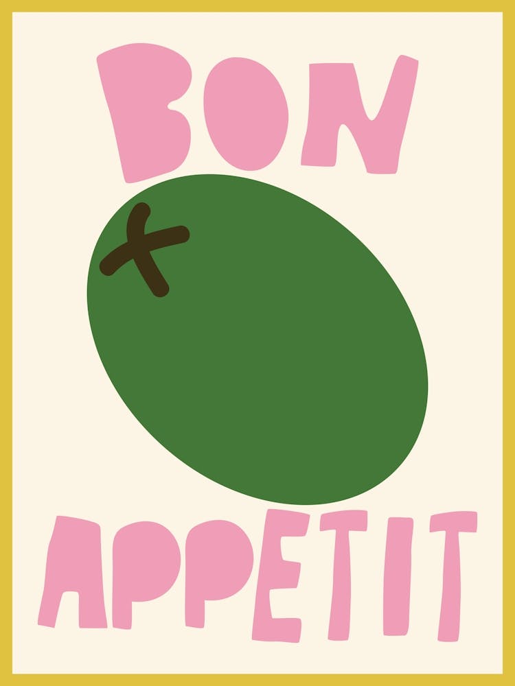 Bon Appétit Olive Poster