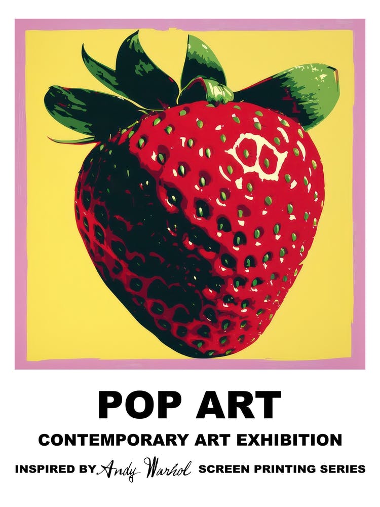 Poster Big Strawberry Pop Art 1