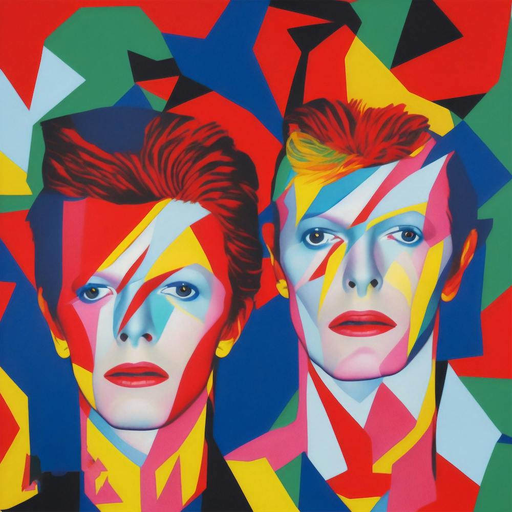 Bowie Portrait Matisse Style