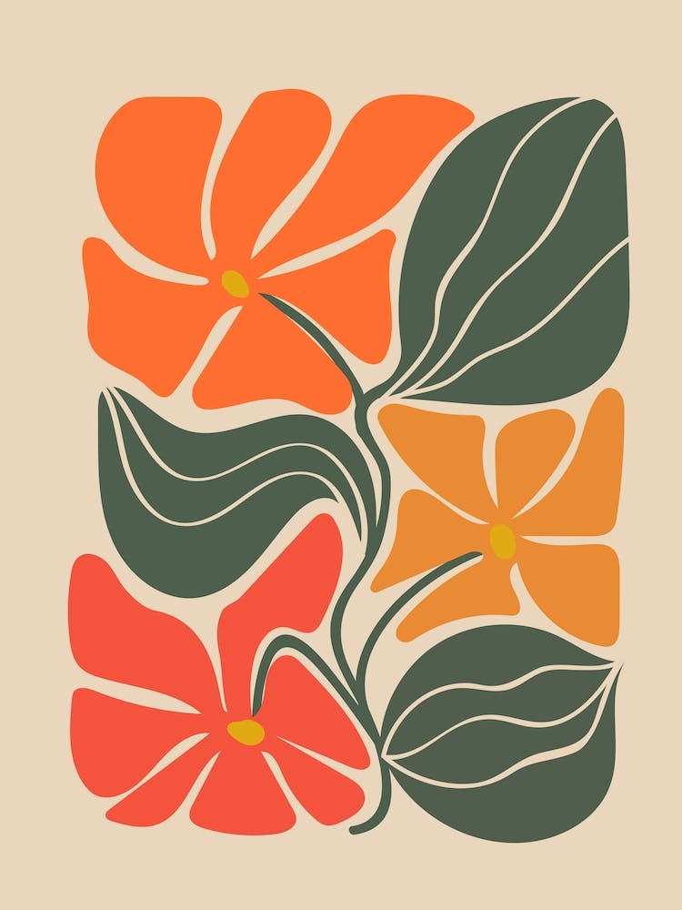Colorful Abstract Botanical