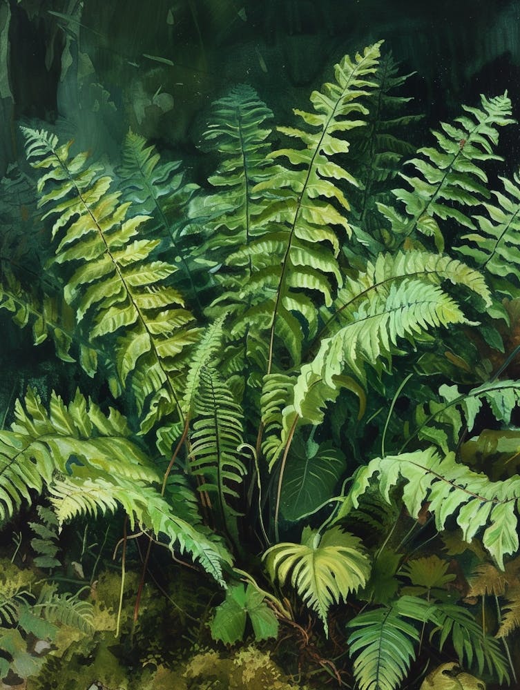 Soft Shield Fern Painting 2