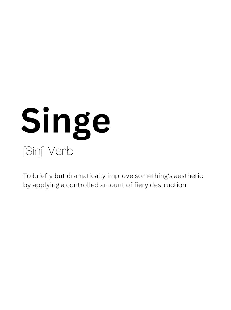 Singe Definition Meaning