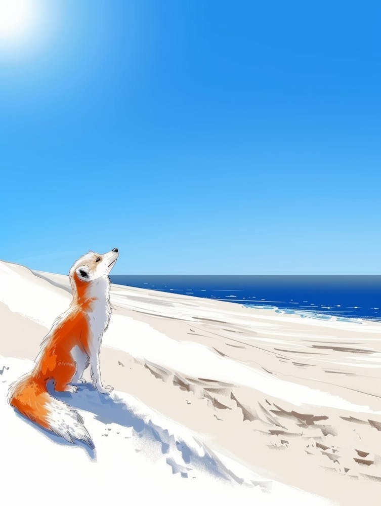 Fox On The Beach