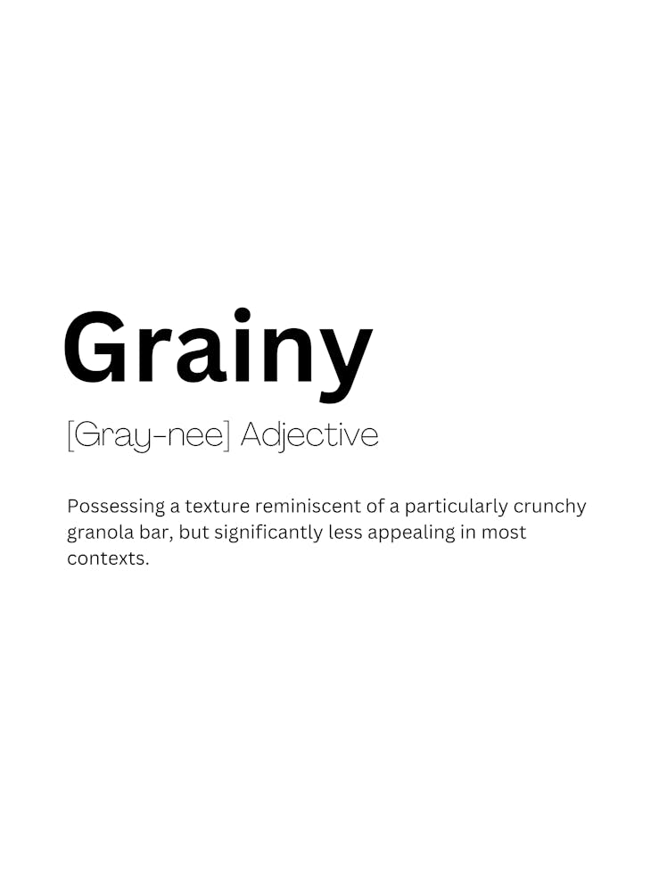 Grainy Definition Meaning