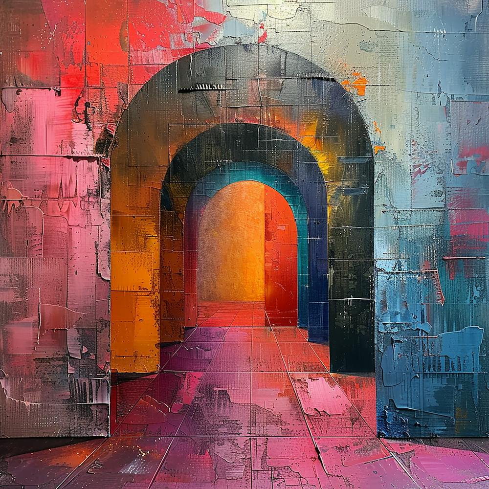 Archway Vibrance - city wall art, colorful wall art, home decor, minimal art, modern wall art, wall art, wall decoration, wall print colourful wall art, decor wall art, digital art, digital art download, interior wall art, downloadable art, eclectic wall,