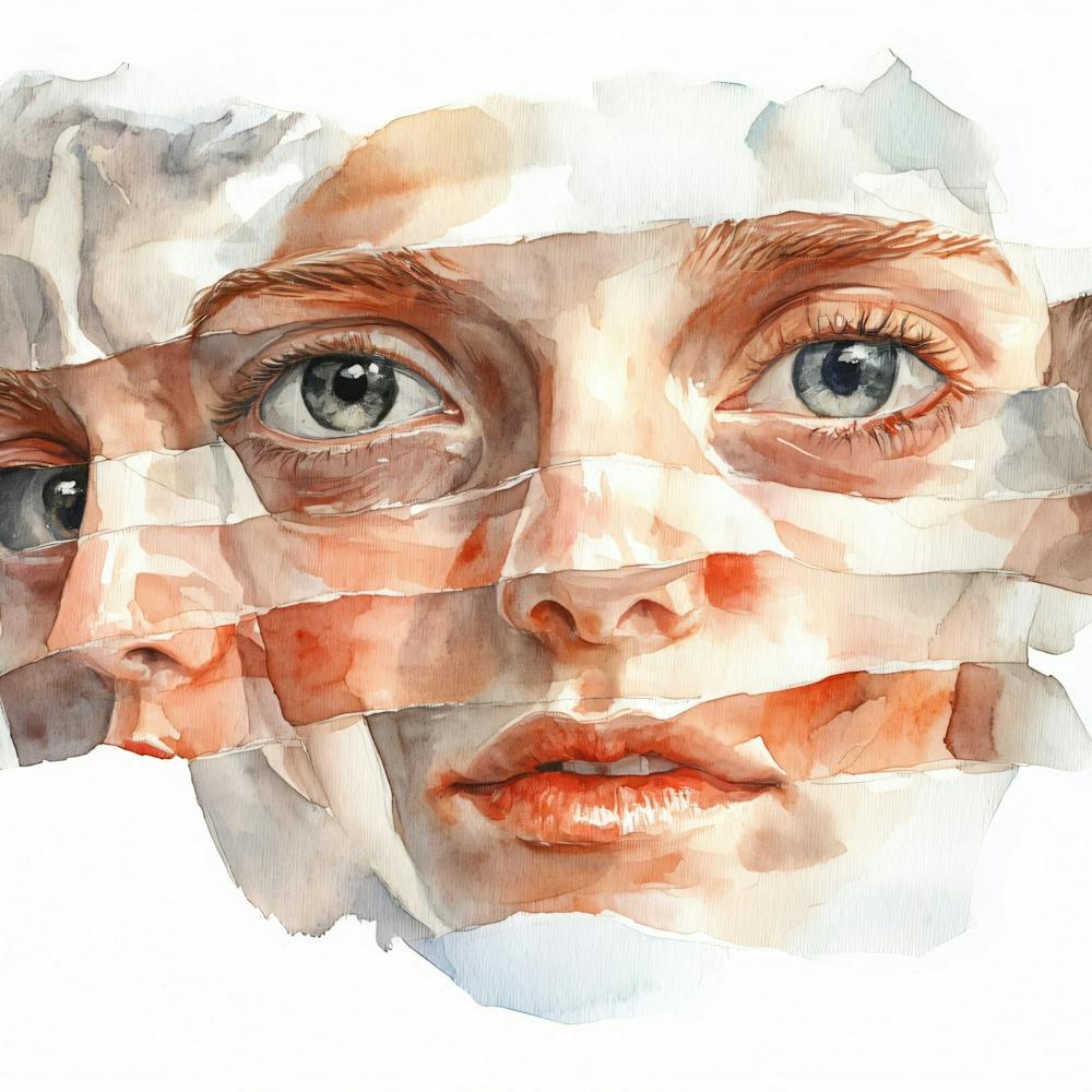 Watercolor Portrait Of A Woman 5