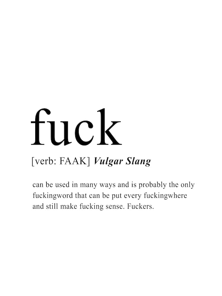 Fuck Definition Print
