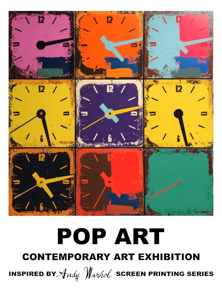 Poster Clocks Pop Art