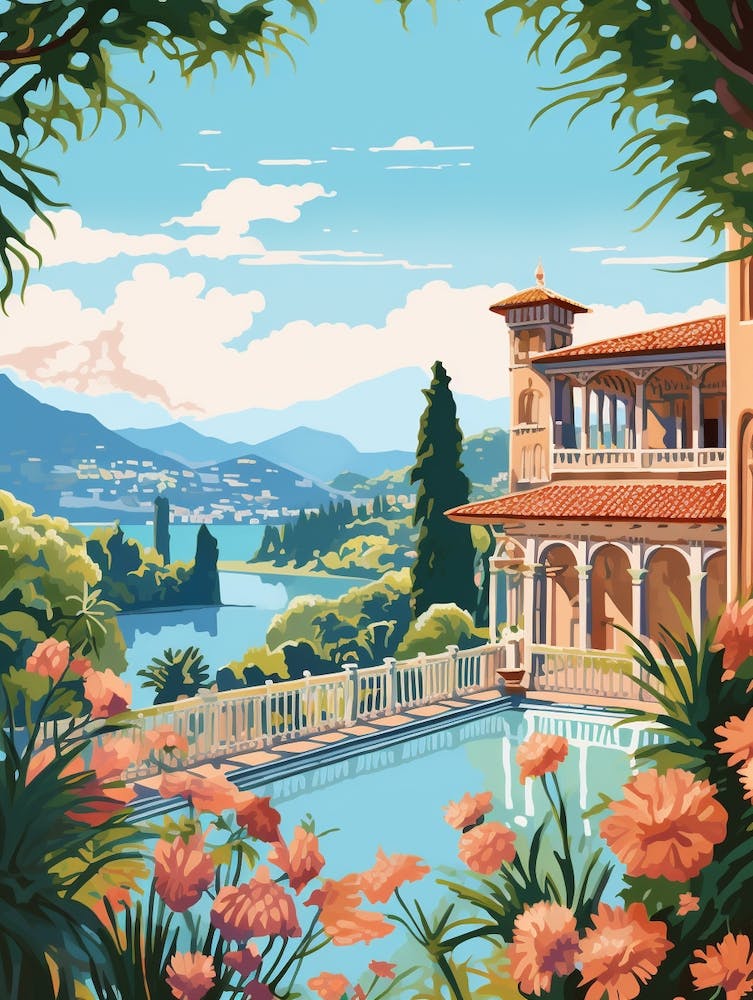 Villa Carlotta Italy Illustration 1