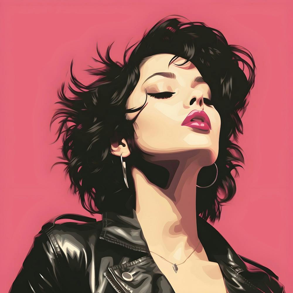 Woman In A Leather Jacket