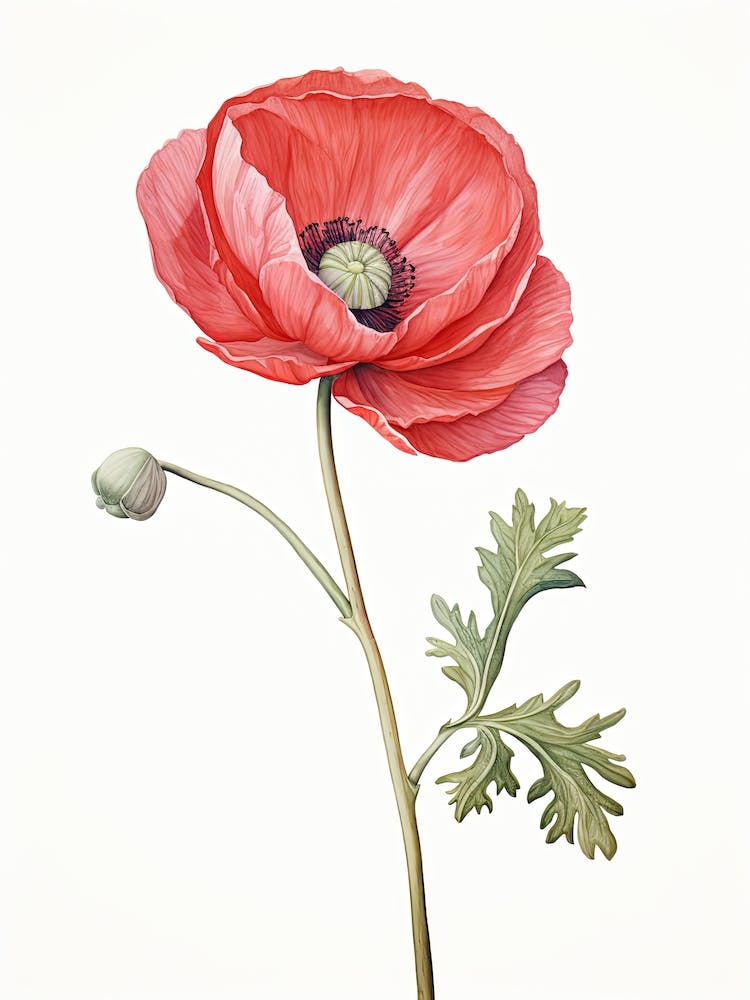 Ranunculus Flower Vintage Botanical 0