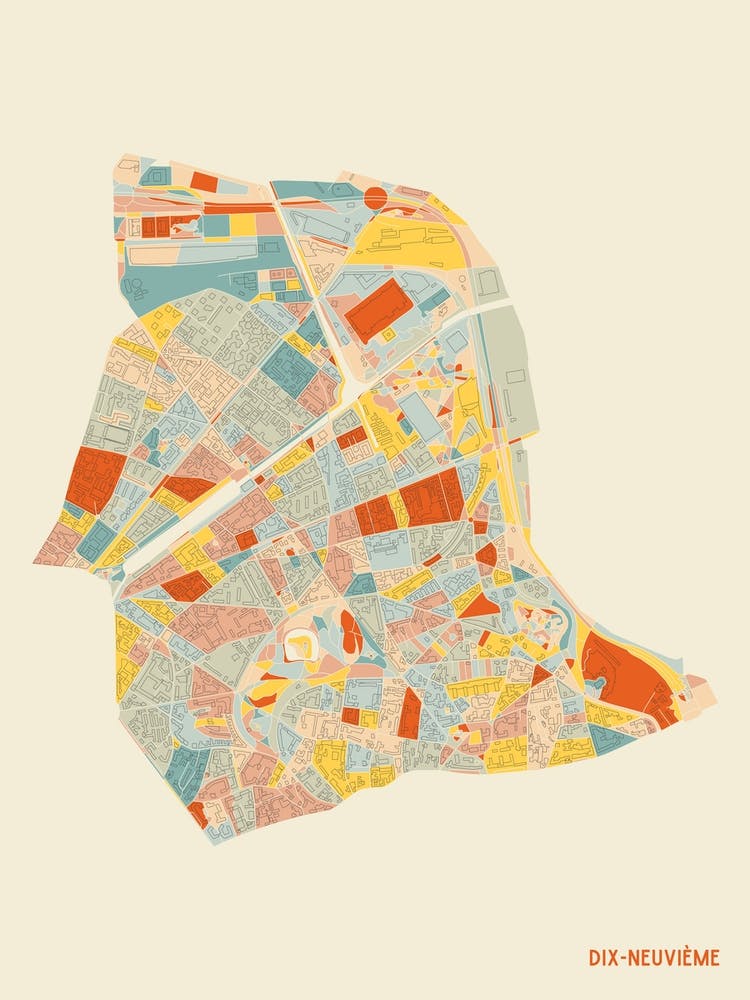 Paris France 19th Arrondissement Neighbourhood Map