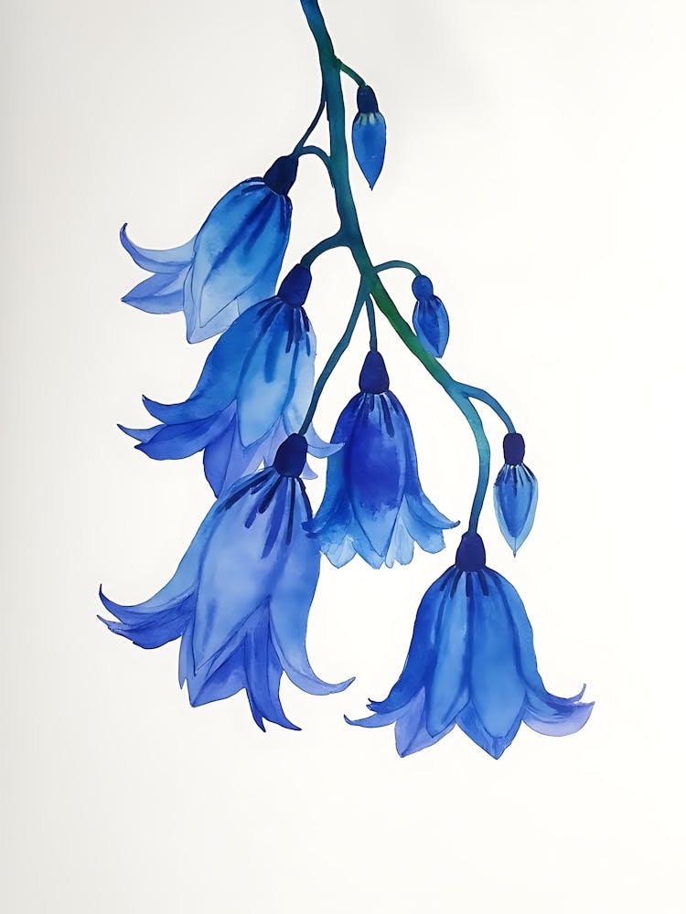 Soft Blue Trumpet Flowers