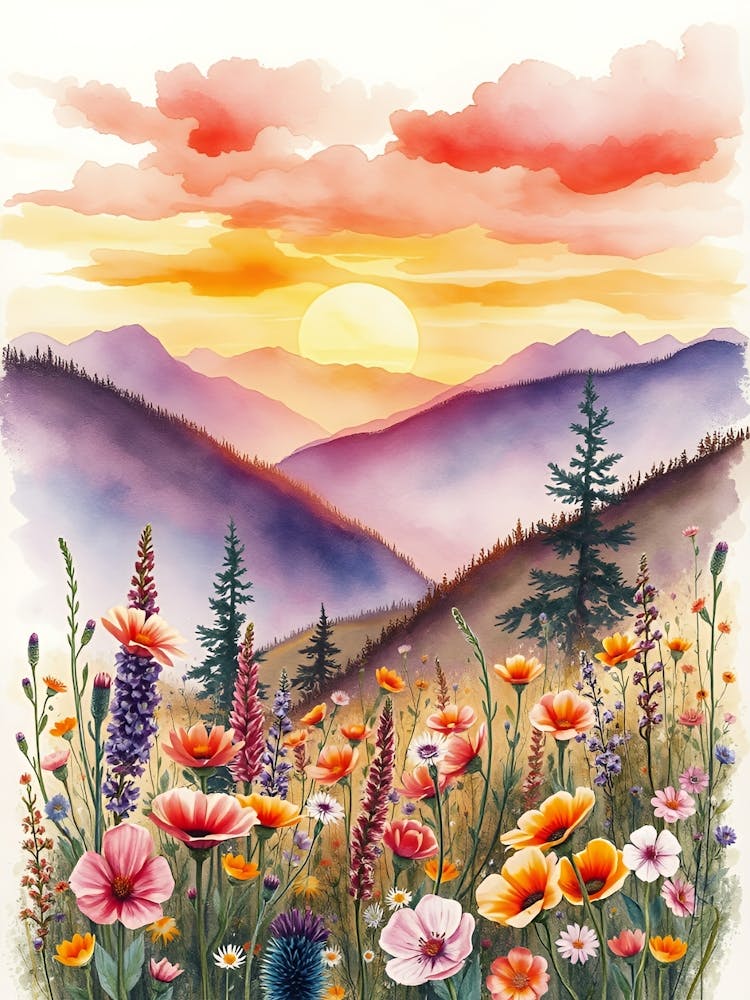 Aquarell-Landschaftsgemälde 1
