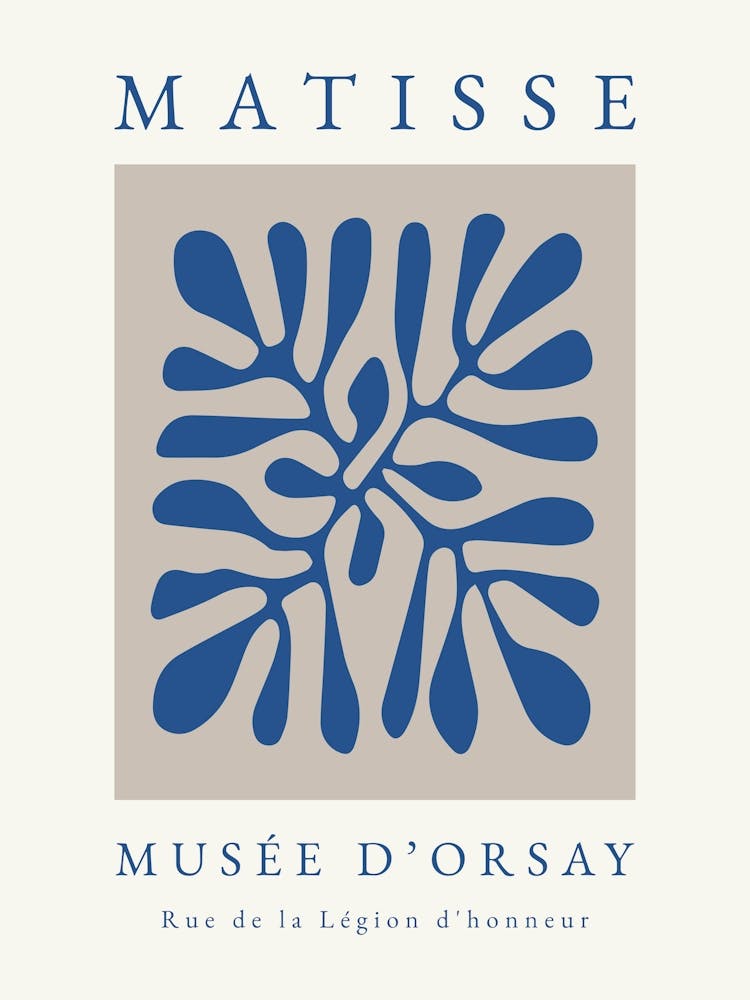 Minimalist Blue Matisse Print 1