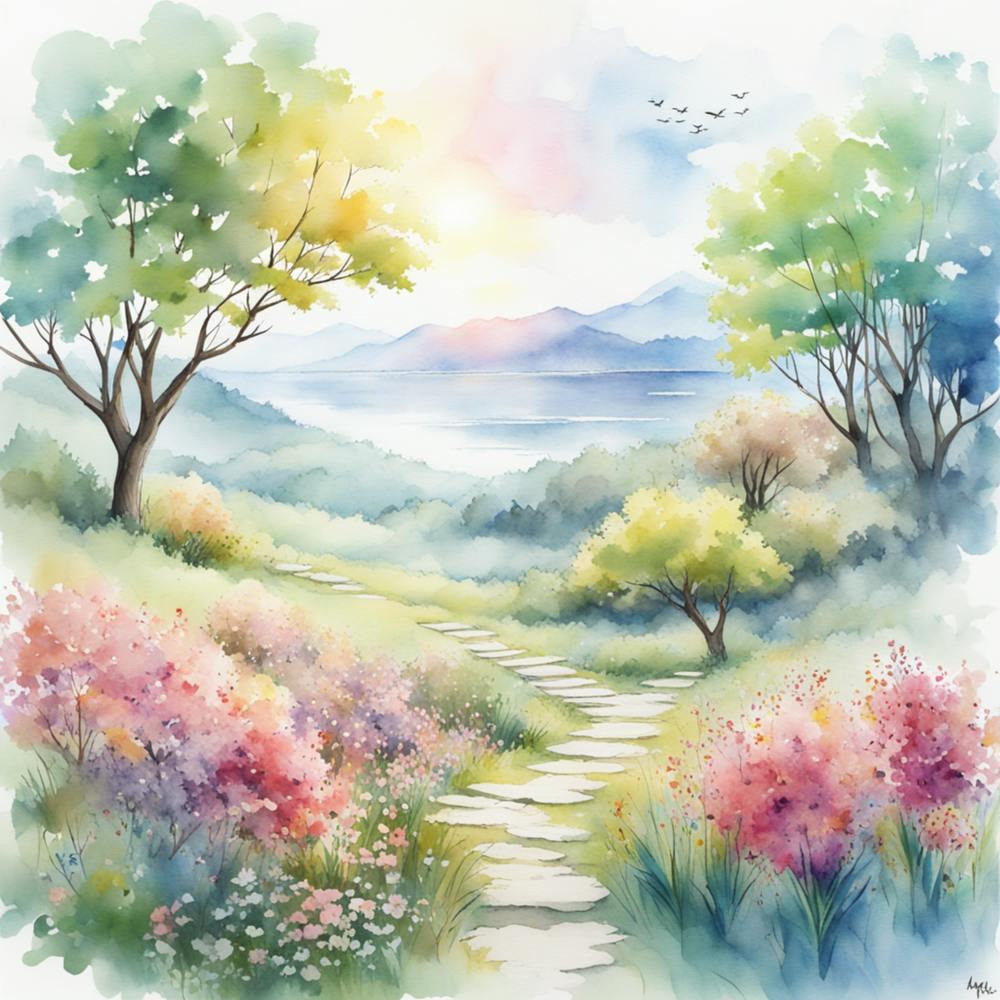 Watercolor Landscape Painting