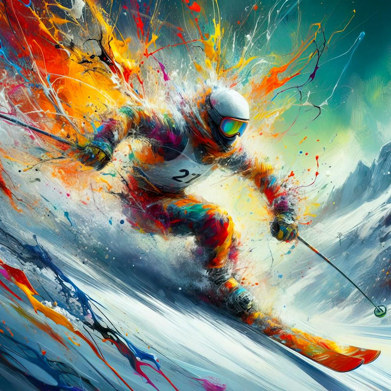 Skier In Action