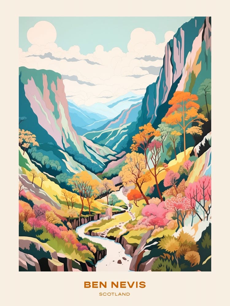 Ben Nevis Scotland 1 Hike Poster