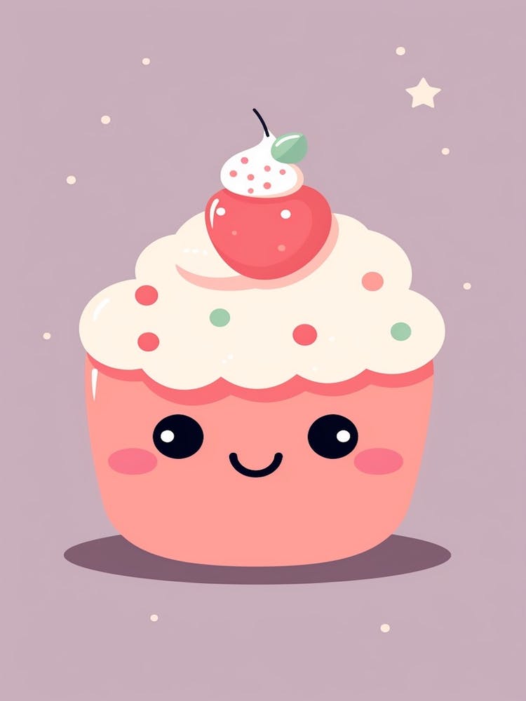 Cupcake Kawaii Illustration 1