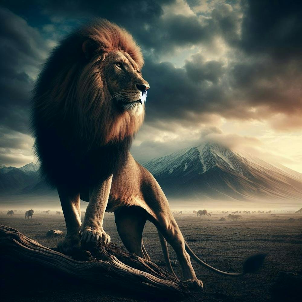 Lion In The Desert