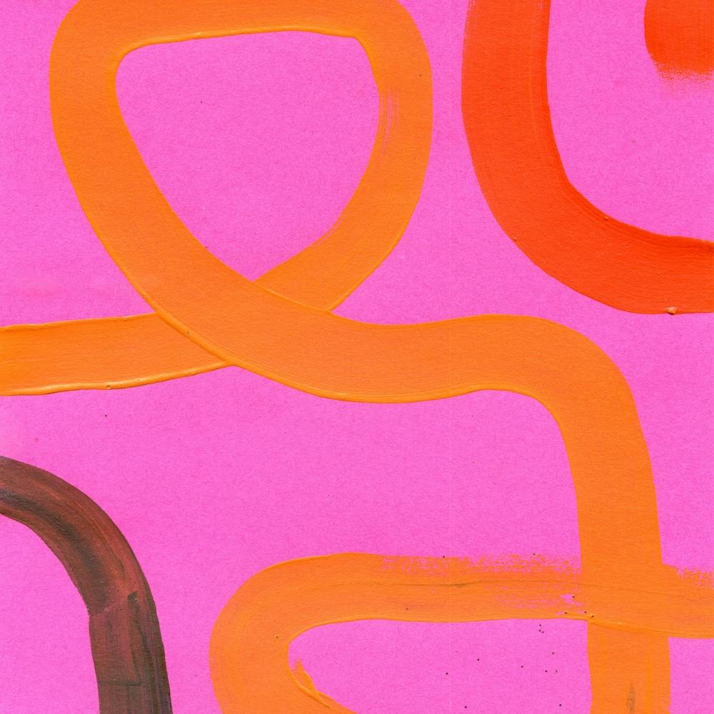 Orange And Pink Abstract Painting