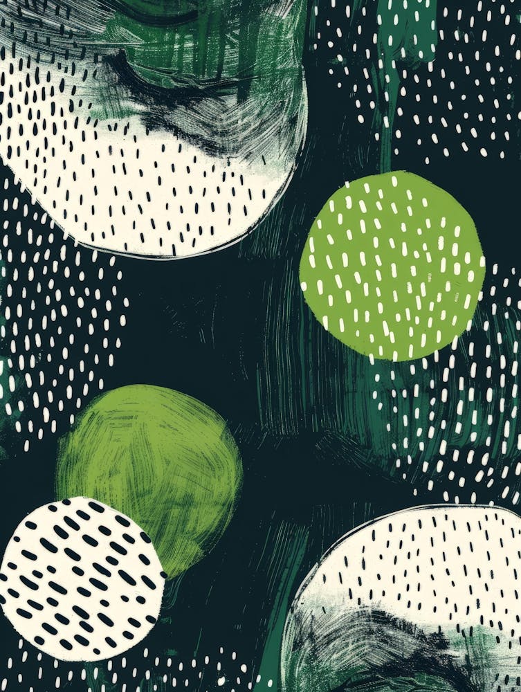 Green And White Dots