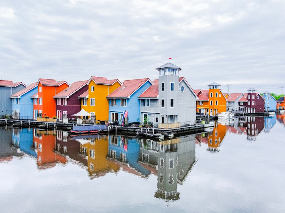 Colorful Houses On The Water