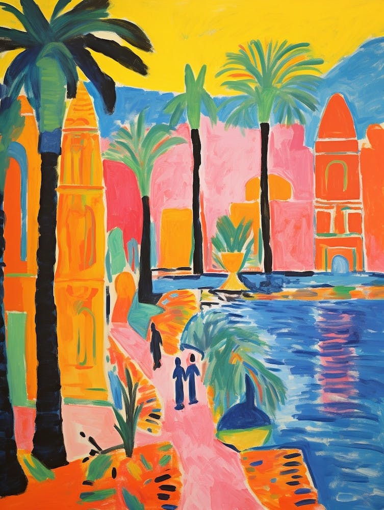 Luxor Egypt 2 Fauvist Painting