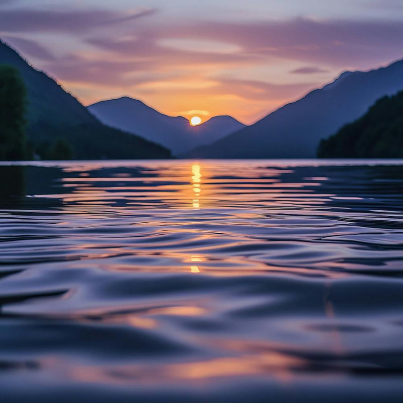 Sunset Over Lake