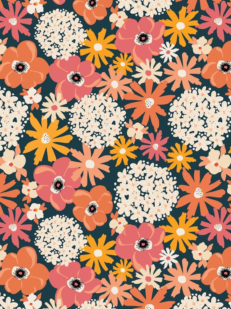 Mixed Summer Floral Warm Nights