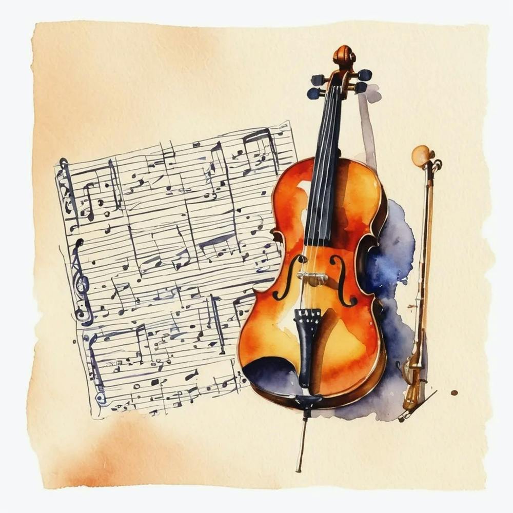 Violin And Music Sheet