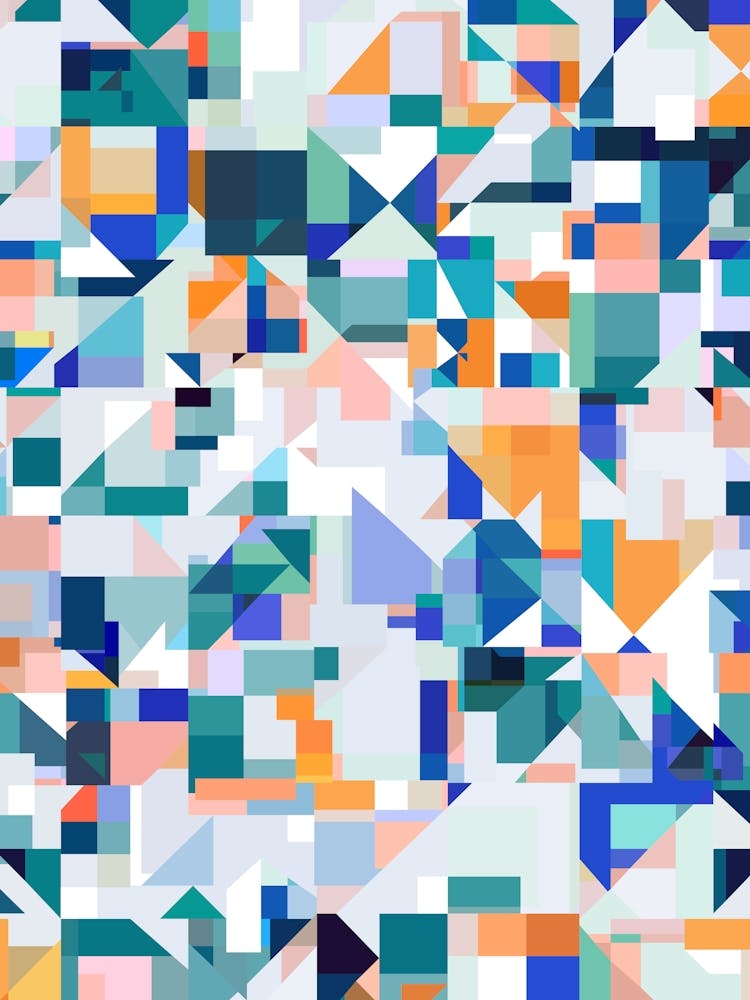 Abstract Geometric Pattern - Blue