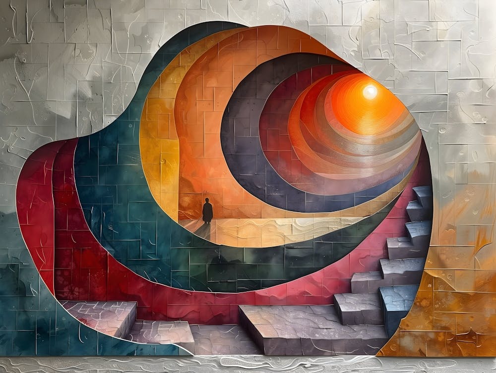 Spiral Staircase, Cubism