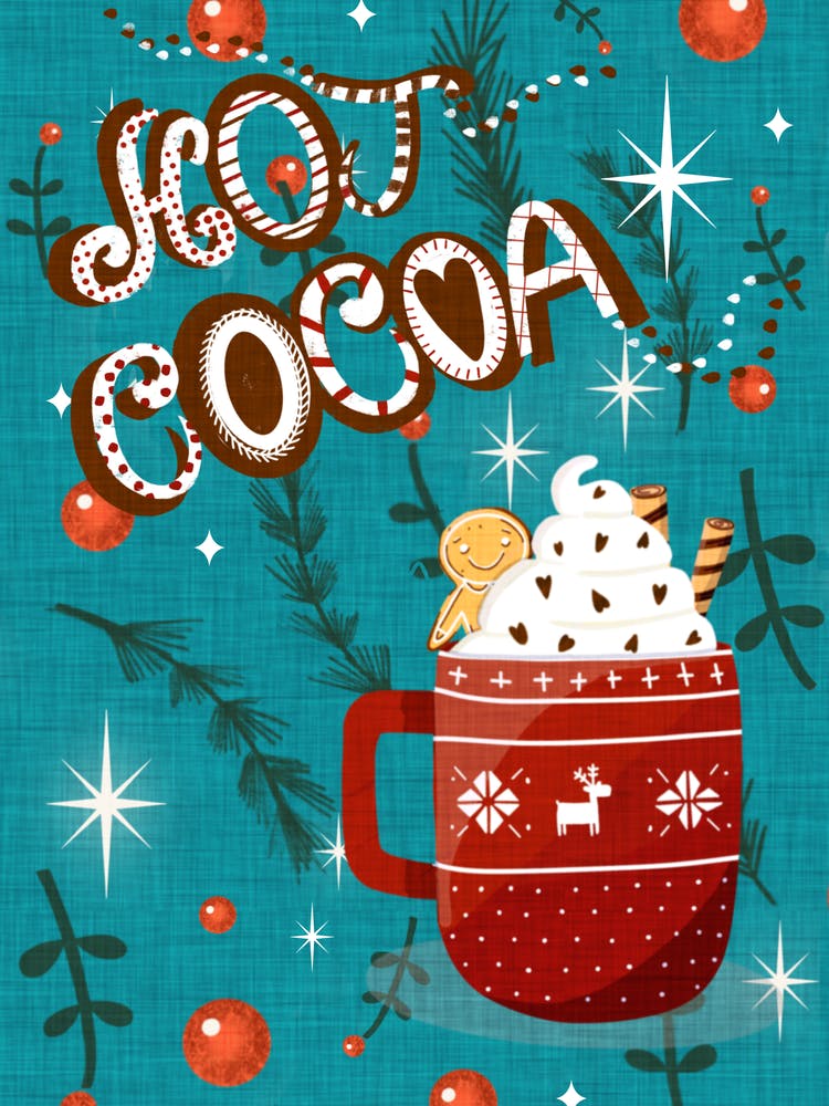 Christmas Hot Cocoa Teal