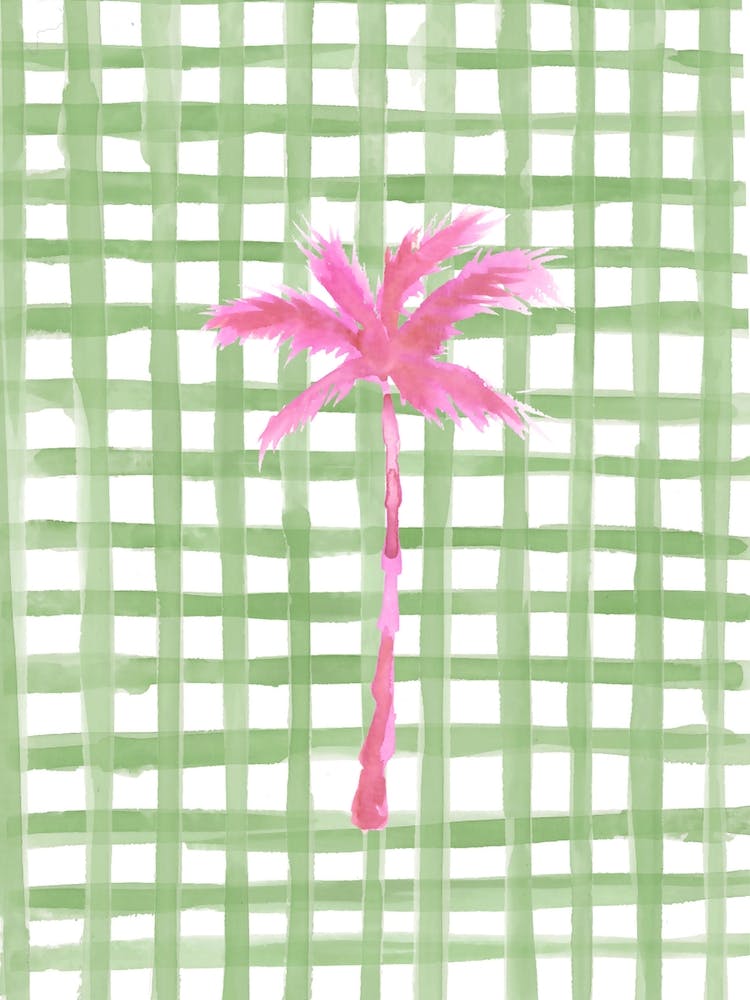 Green Ginham And Palm