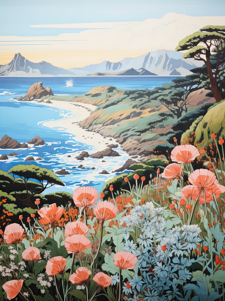 San In Coast In Tottori, Ukiyo E Drawing 1