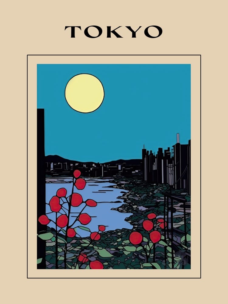 Minimal Design Style Of Tokyo, Japan 3 Poster