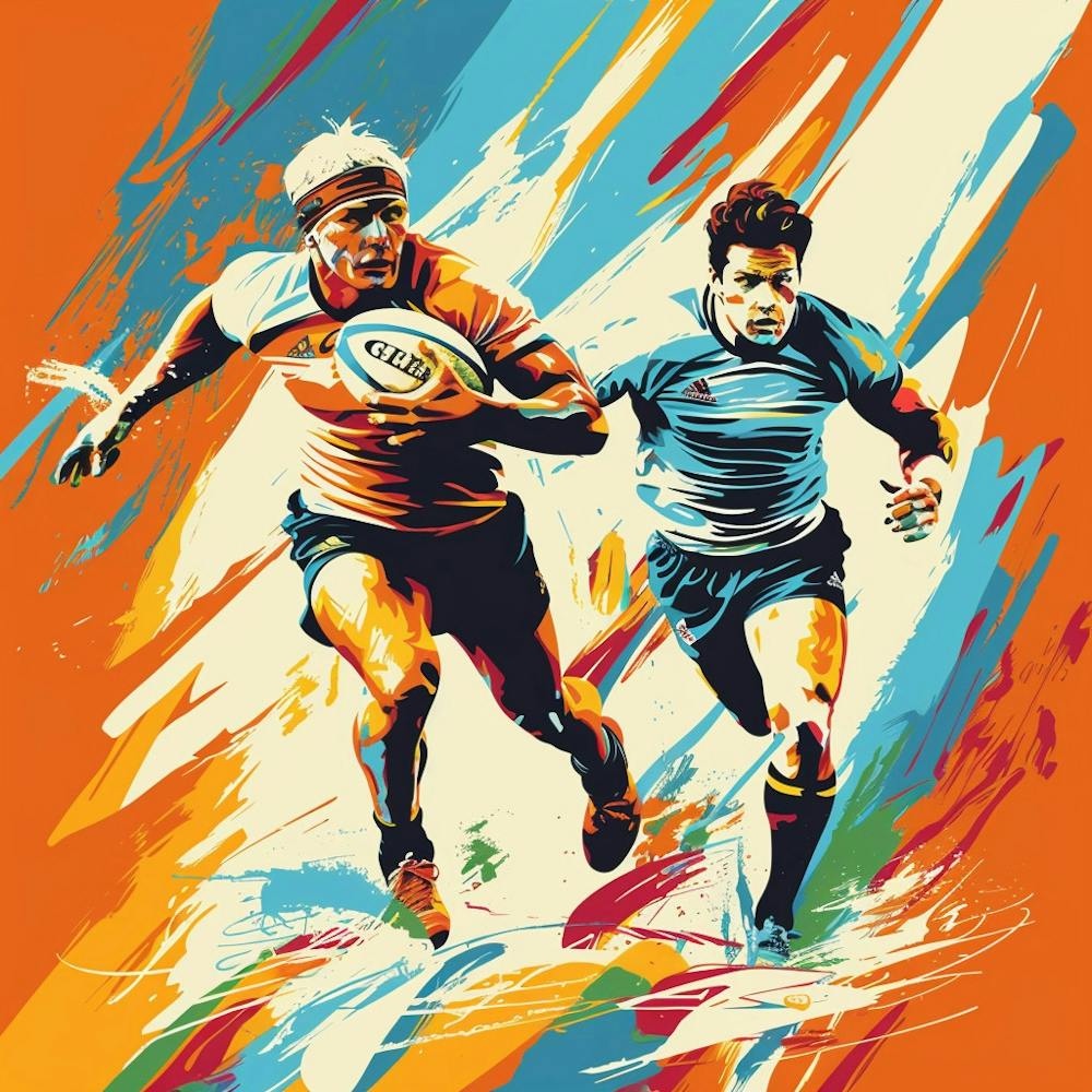 Rugby Players In Action 9