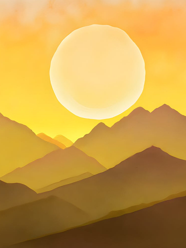 Sunset In The Mountains