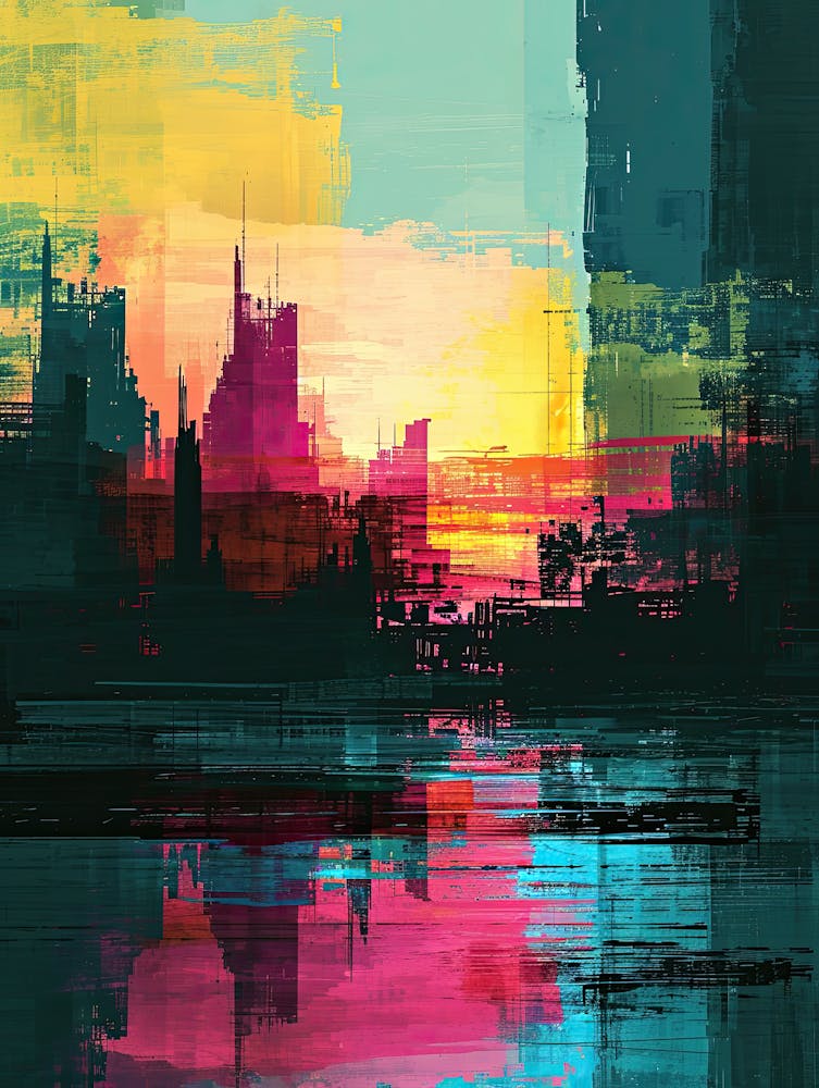 Abstract Cityscape | Pixel Art Series 1