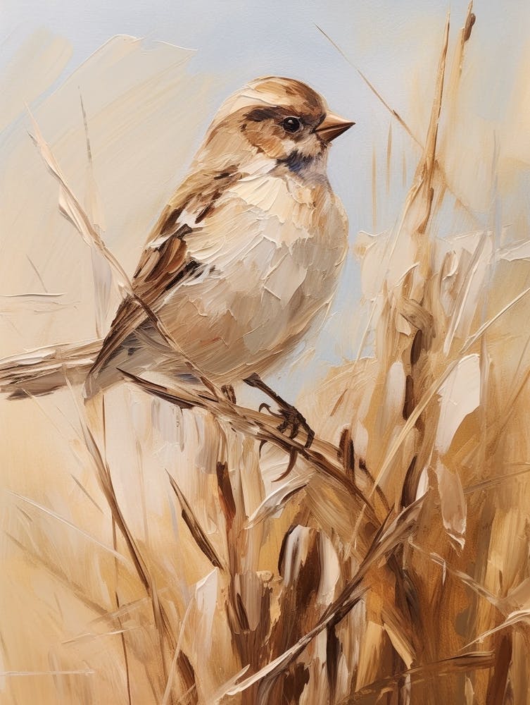 Bird Painting Sparrow 1