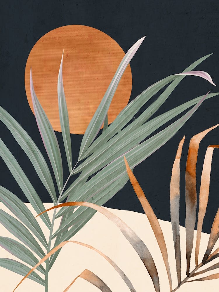 Abstract Art Tropical Leaves 120