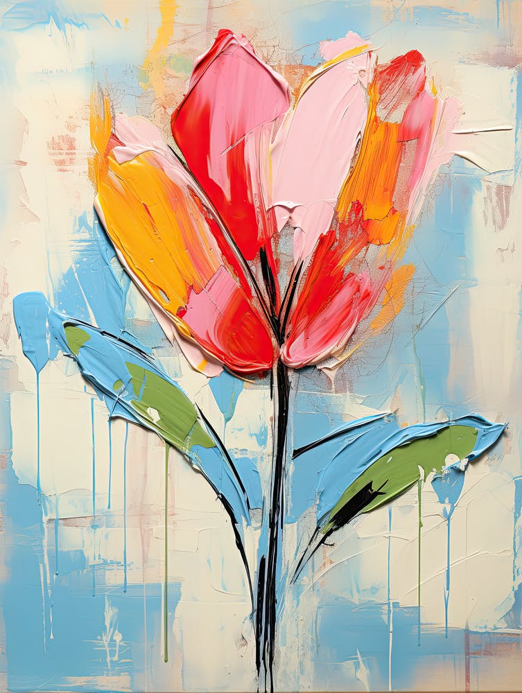 Tulip Melodies: Neo-Expressionist