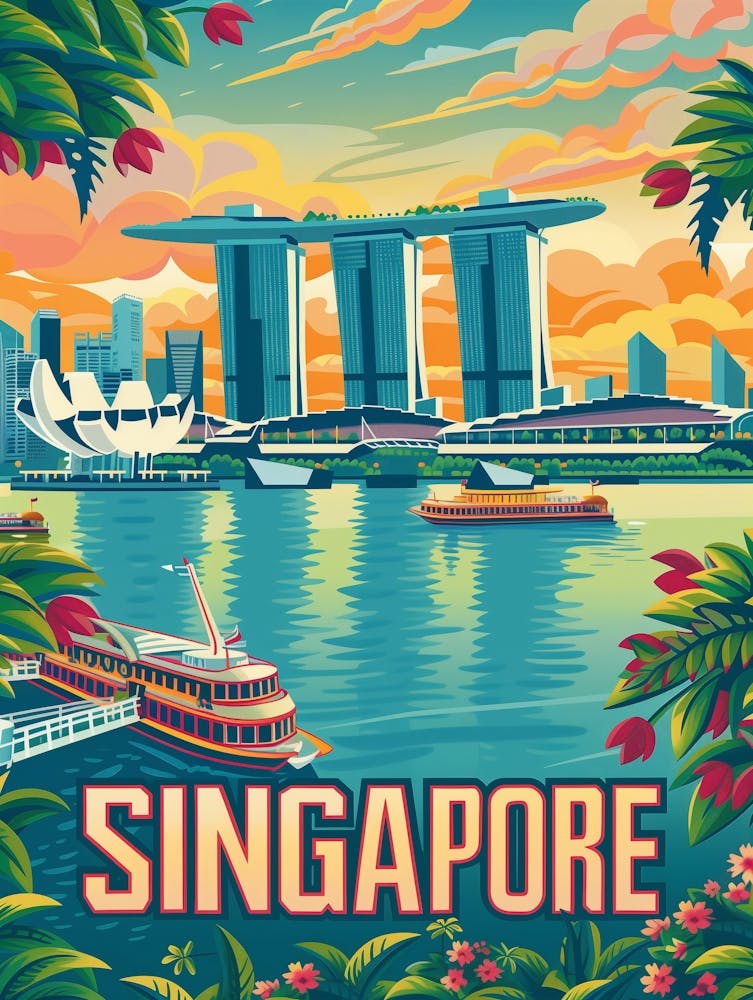 Singapore Travel Poster