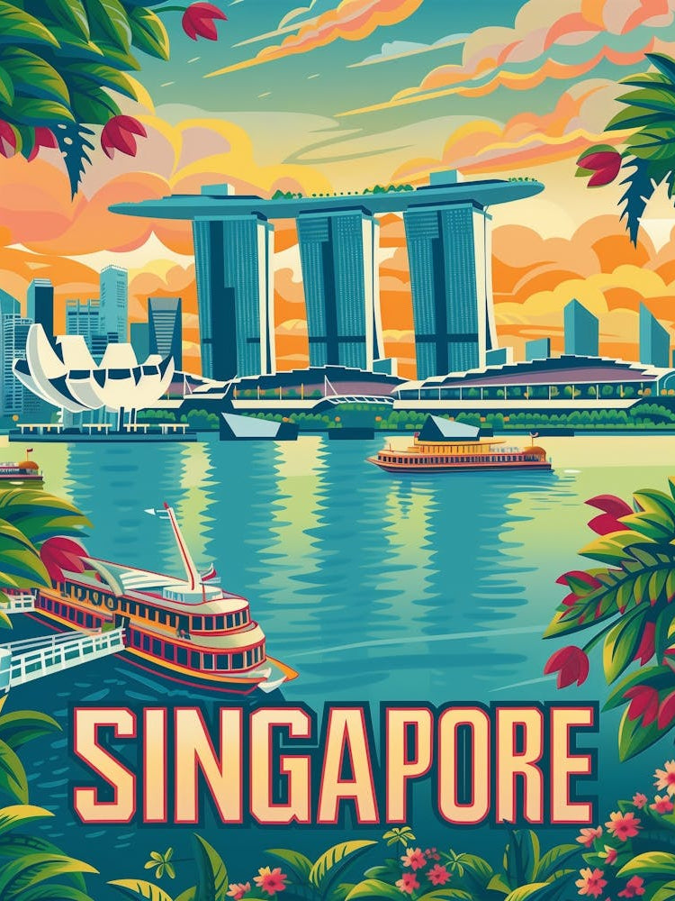 Singapore Travel Poster