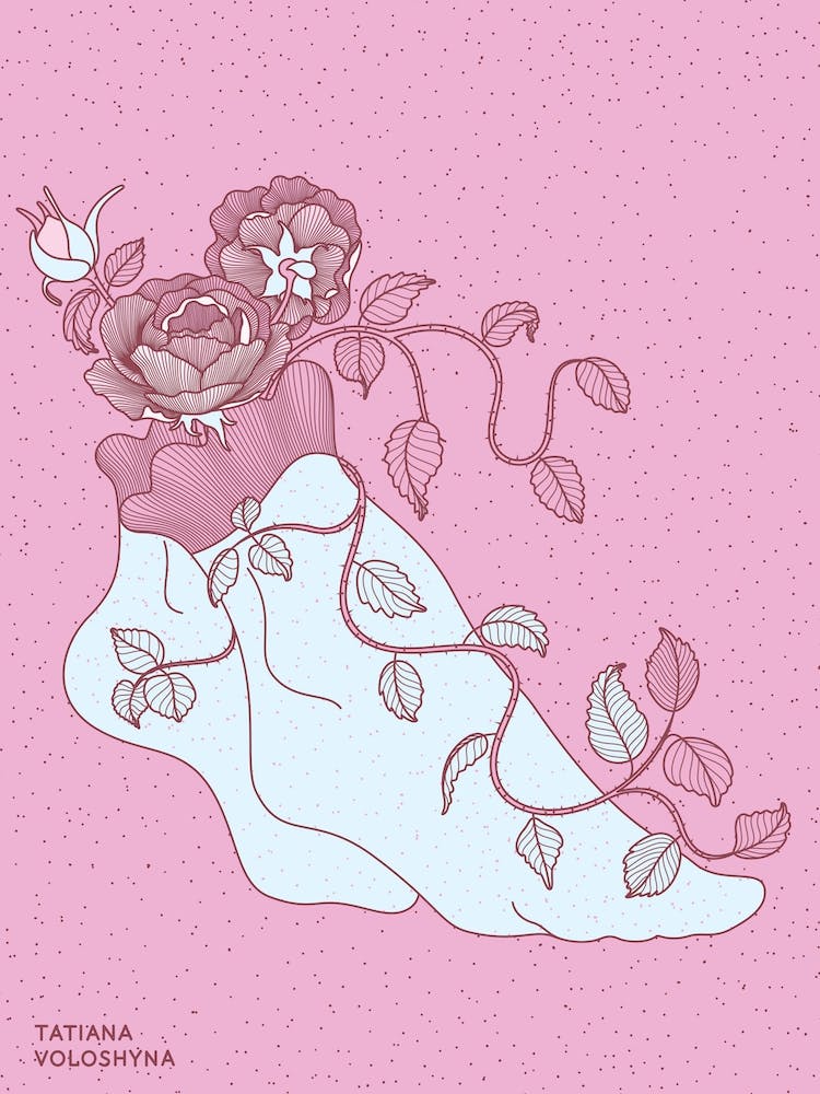Feet And Rose