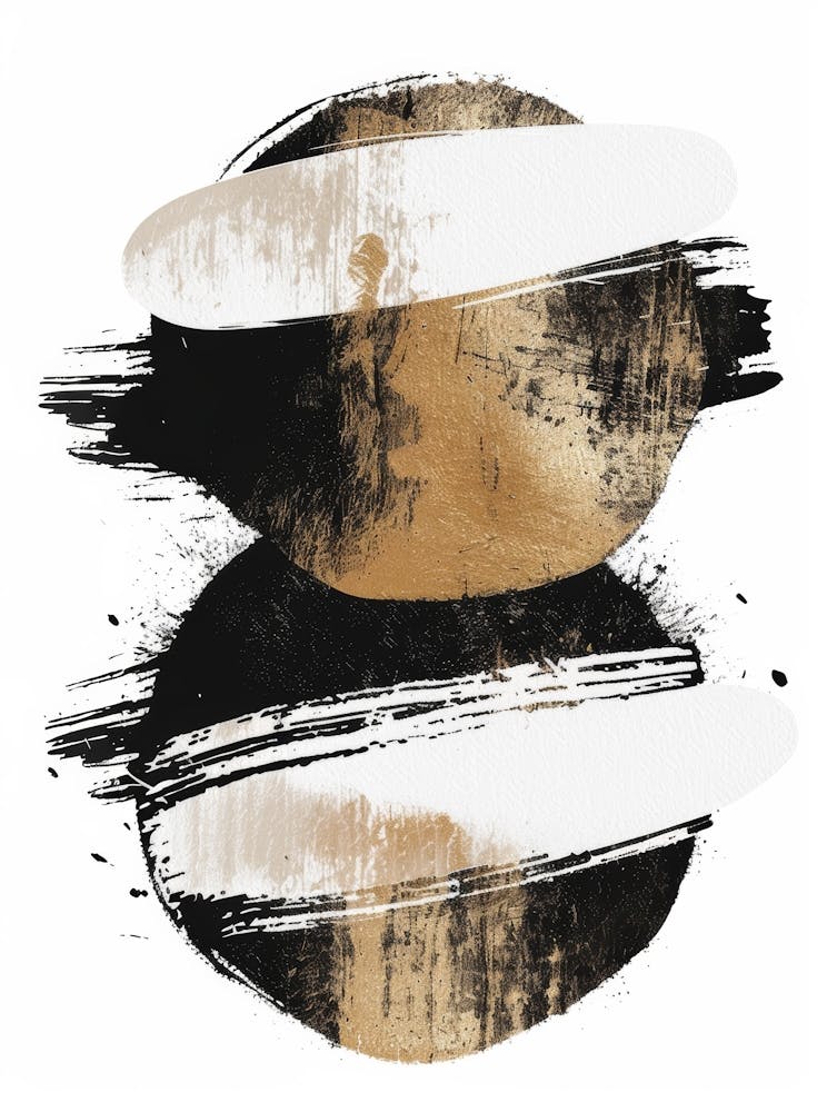 Black And Gold Abstract Painting 43