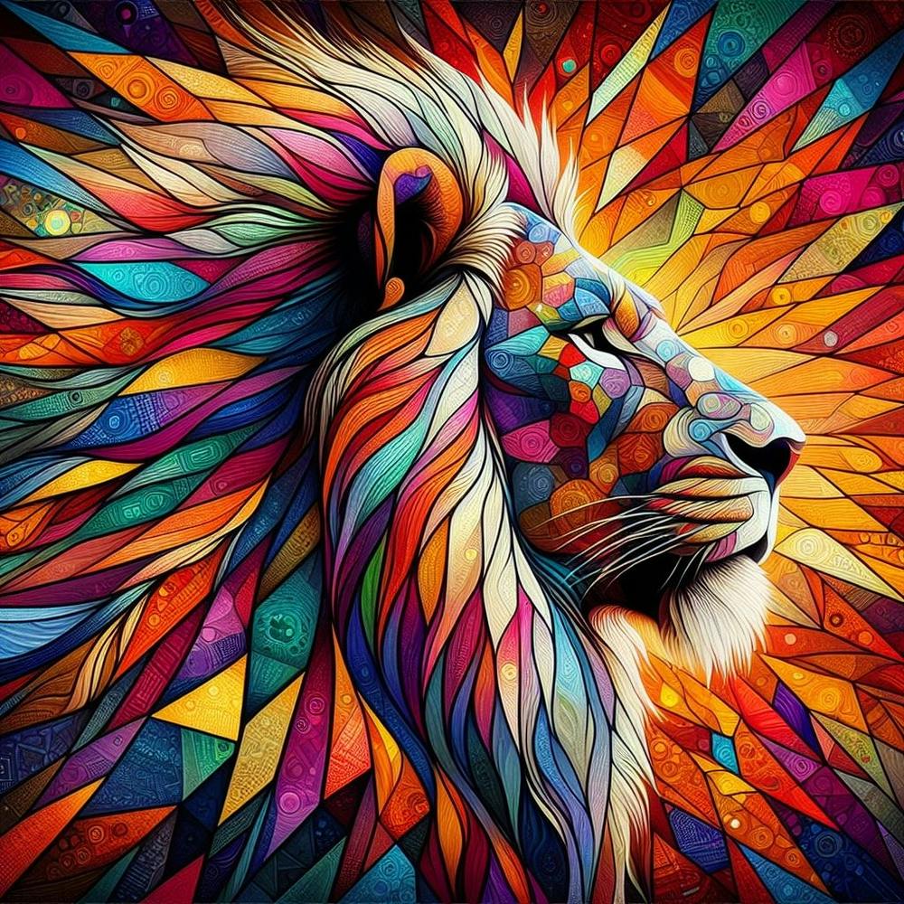 Colorful Lion